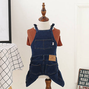 Doggy Denim Frenchie Overalls