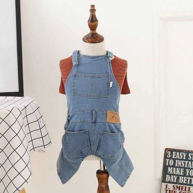 Doggy Denim Frenchie Overalls