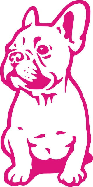 Seated French Bulldog Vinyl Decal