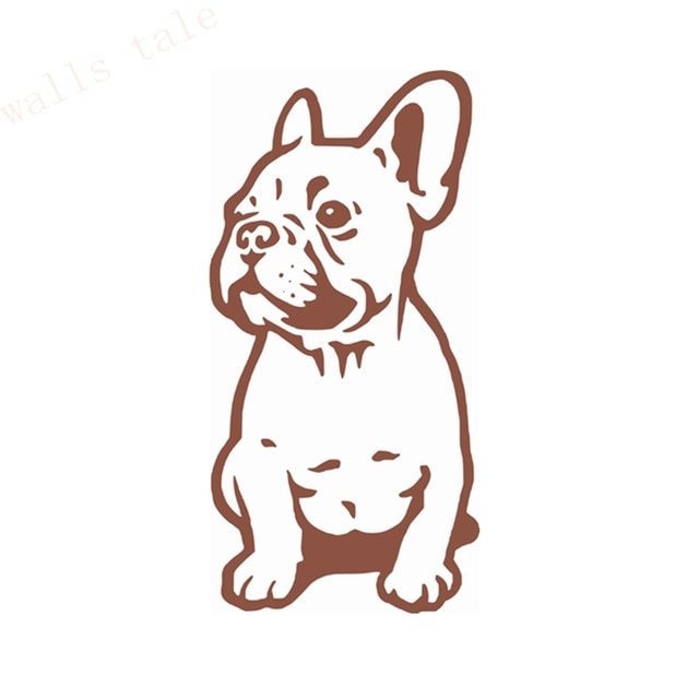 Seated French Bulldog Vinyl Decal