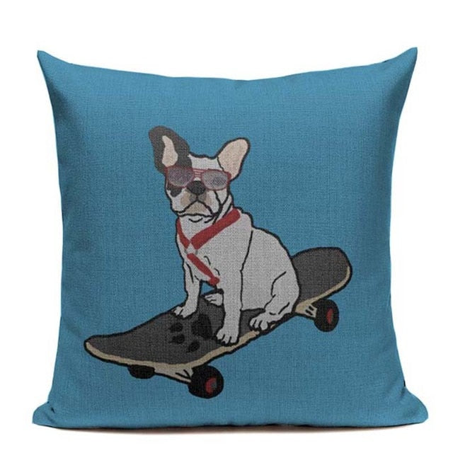 Color Pop Frenchie Pillow Case