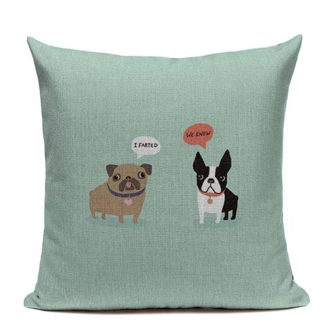 Color Pop Frenchie Pillow Case