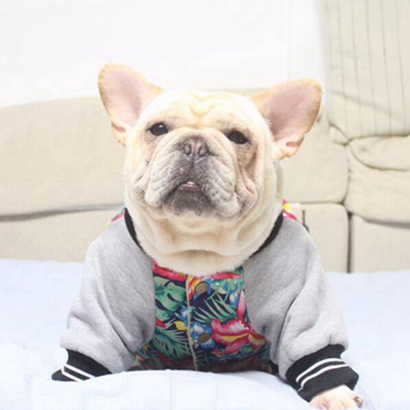 Hawaii Floral Print French Bulldog Jacket