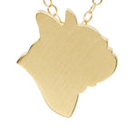 Frenchie Face Gold or Silver Pendant Necklace