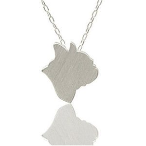 Frenchie Face Gold or Silver Pendant Necklace