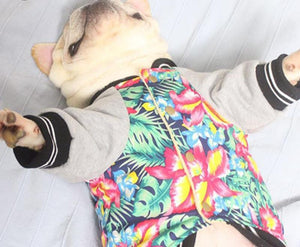 Hawaii Floral Print French Bulldog Jacket