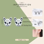 Frenchie Face Stud Earrings