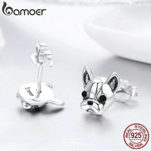 Frenchie Face Stud Earrings