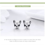 Frenchie Face Stud Earrings