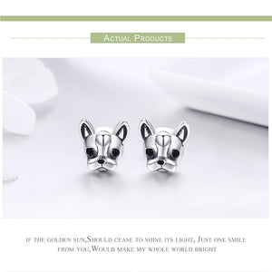 Frenchie Face Stud Earrings