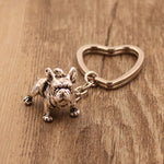 Key To My Heart Vintage Frenchie Keychain