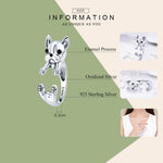 Frenchie Face Charm Ring Wrap