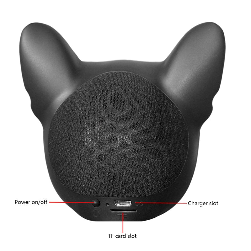 Mini French Bulldog Portable Wireless Bluetooth Speaker