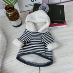 Thin Stripe Pom Pom Hoodie