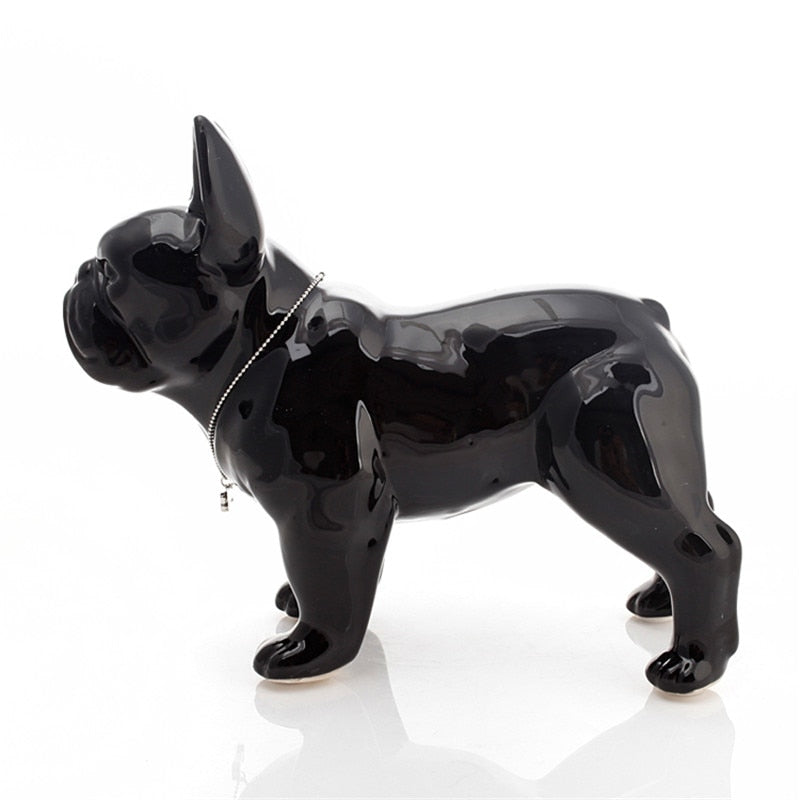 Ready To Run French Bulldog Ceramic Statue