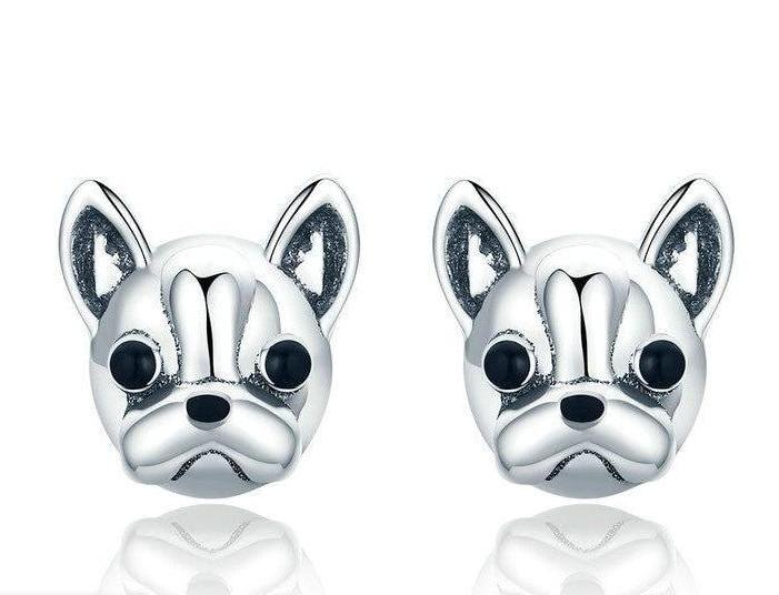 Frenchie Face Stud Earrings